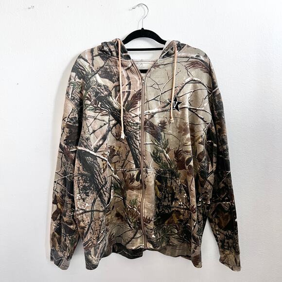 Realtree Outfitters By The Game Camo Zip Up Sweater Hunting Outdoor Y2K XL - Picture 1 of 8